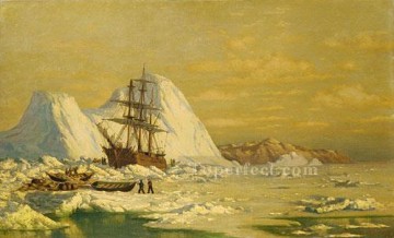 William Bradford Painting - Un incidente de caza de ballenas William Bradford